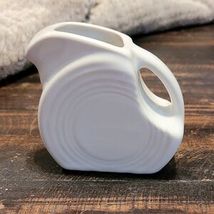 1986 Fiestaware Color of the Year, White Mini Disc Pitcher
